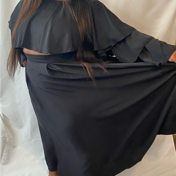 Ruffled crop top with maxi skirt Plus size 1X-3X - Picture 3 of 4